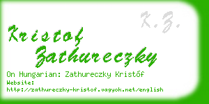 kristof zathureczky business card